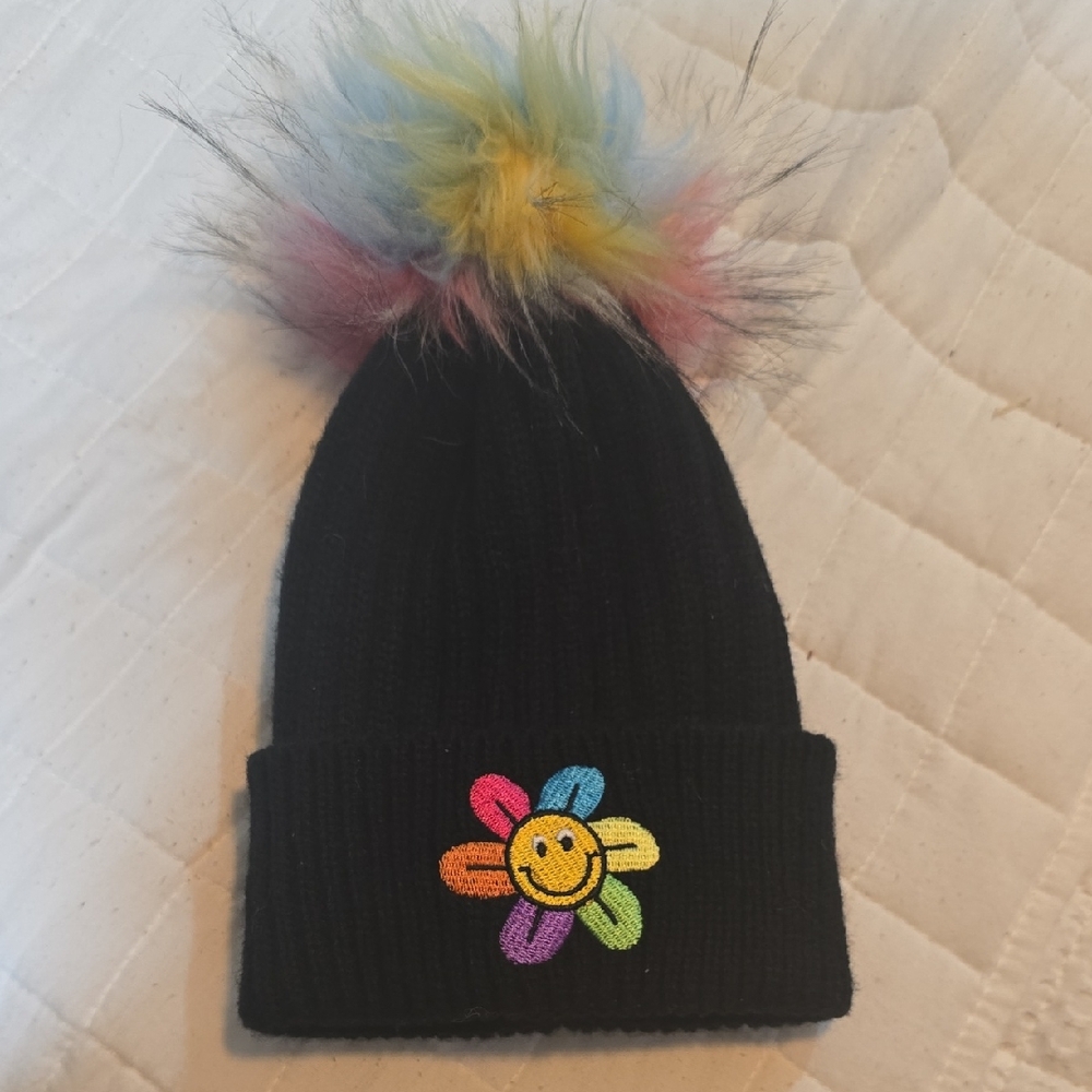 Colorful Pom-Pom Kids Beanie X's 2